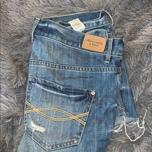 Distressed A&F Denim Shorts